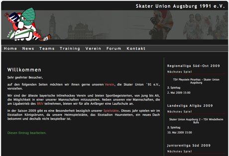 Neues Projekt online: Skater Union Homepage
